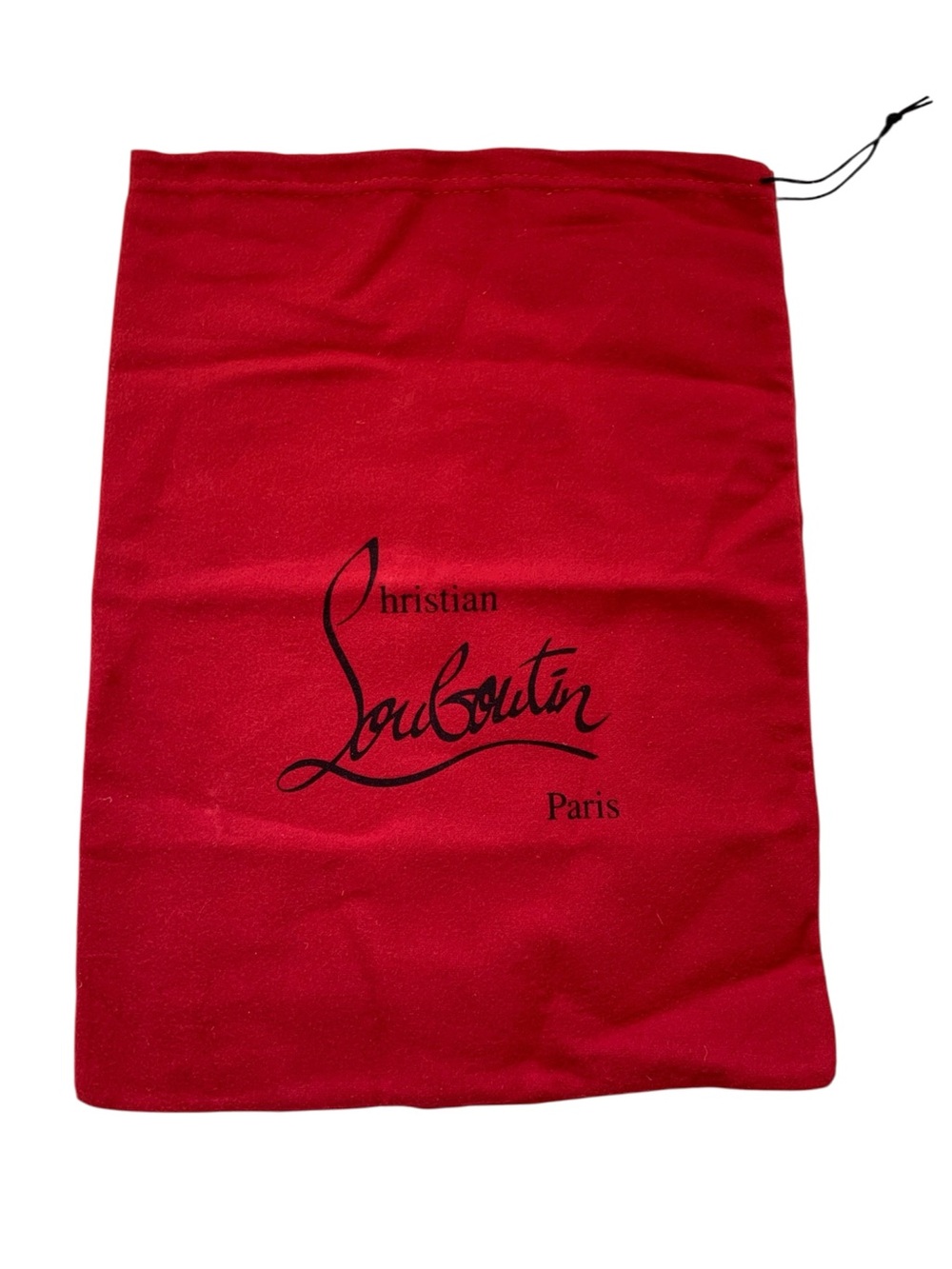 Christian Louboutin Red Velvet Shoe Dust Bag SINGLE Drawstring 11.5x15.5 Unused